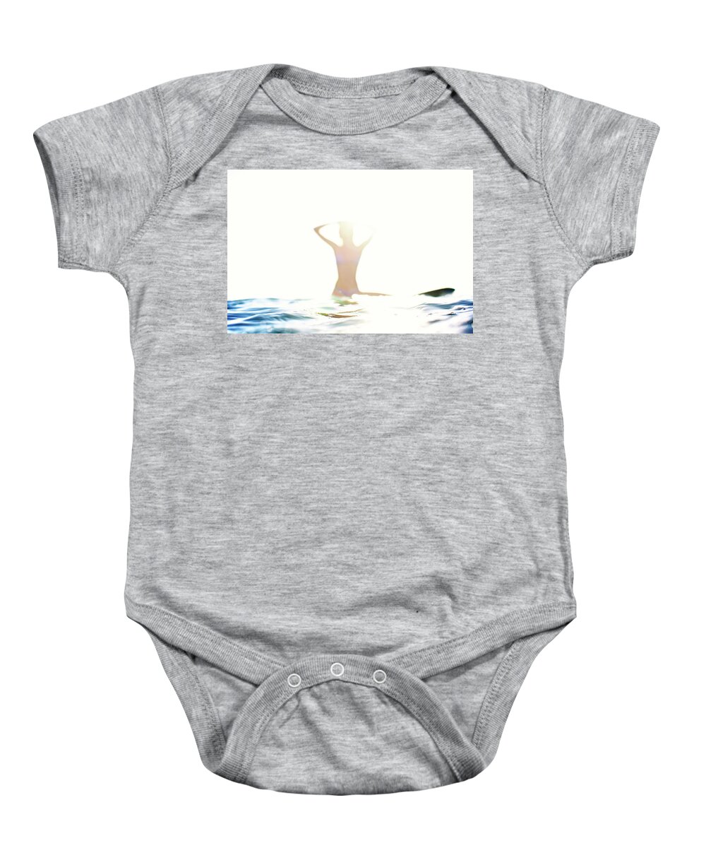 Surfing Baby Onesie featuring the photograph Chica Agua by Nik West