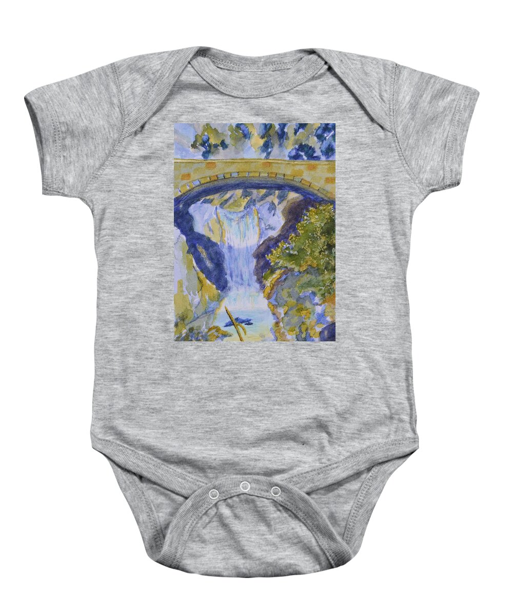 Christine Falls 2 Baby Onesie featuring the painting Christine Falls 2 by Warren Thompson