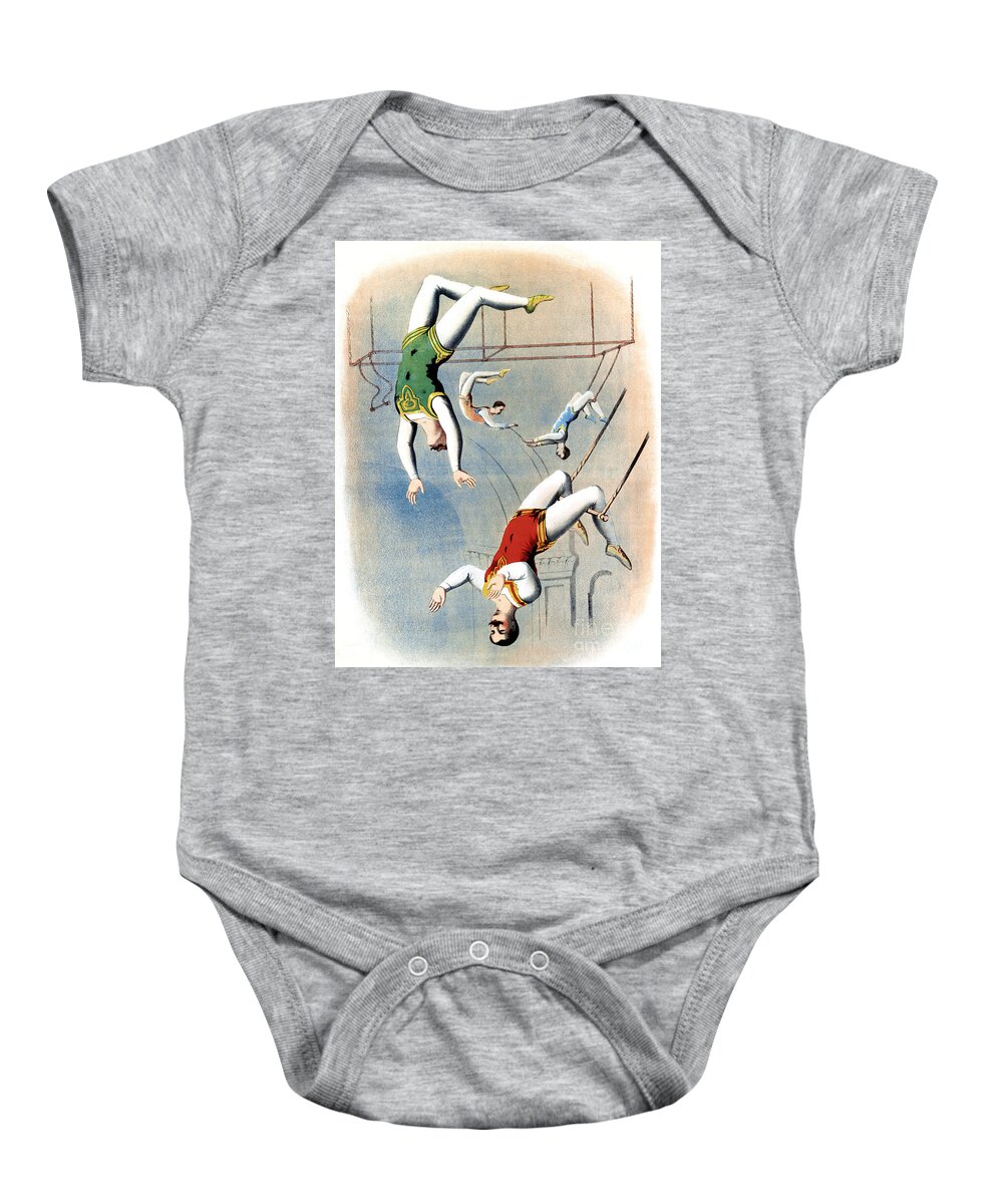 Circus Trapeze Act, 1875 Onesie by Science Source - Science Source