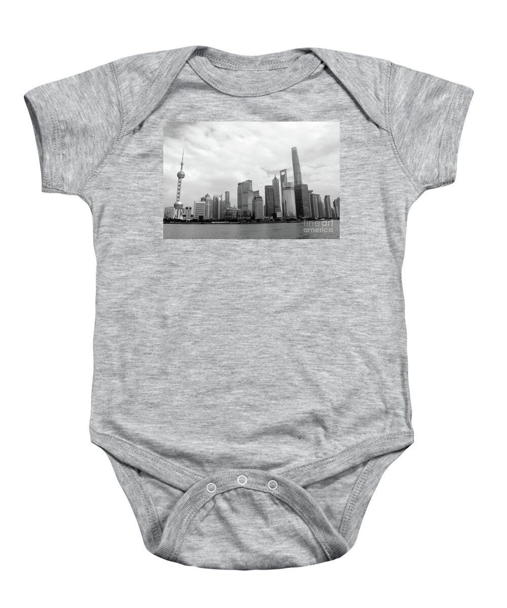Photography Baby Onesie featuring the photograph City Skyline by MGL Meiklejohn Graphics Licensing