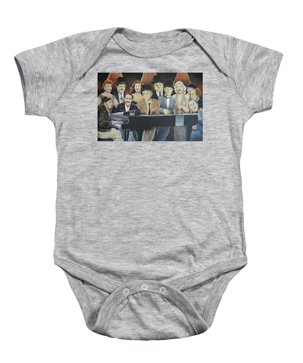 Marilyn Monroe Baby Onesie featuring the painting Classic Celebrities by Winton Bochanowicz