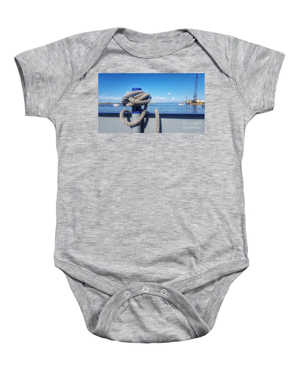 Cleat Baby Onesie featuring the photograph Cleat Knot in Color by Rachel Hannah