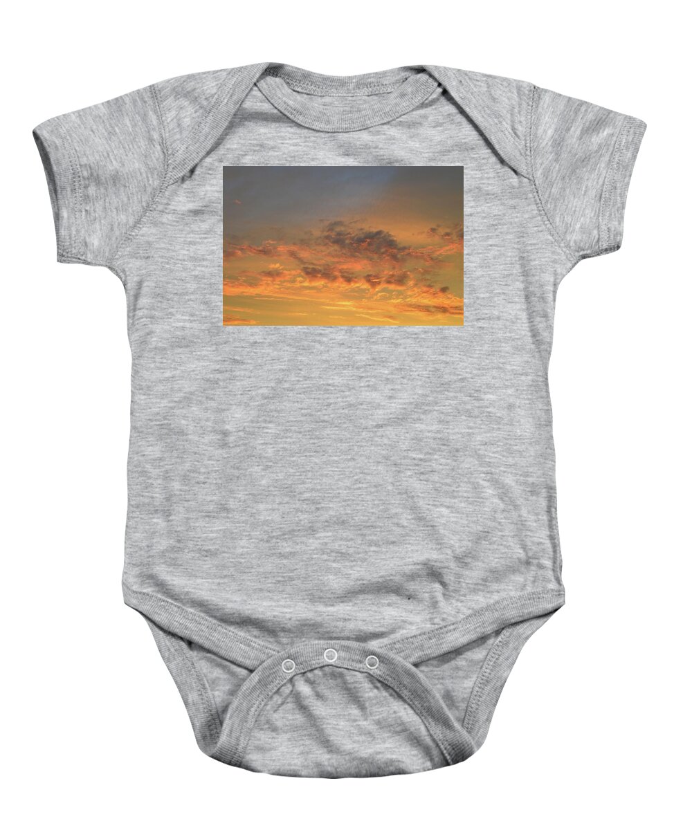 Abstract Baby Onesie featuring the photograph Clouds At 9.06 PM by Lyle Crump