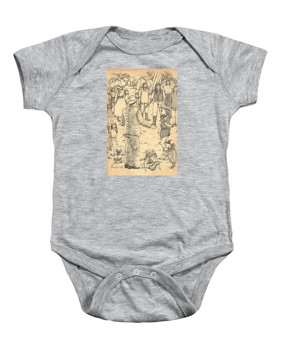 wild West Baby Onesie featuring the painting Cochise and Tom Jeffords by Reynold Jay