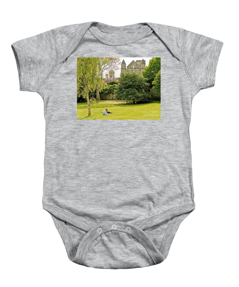 College Baby Onesie featuring the photograph College ground. Silence. by Elena Perelman