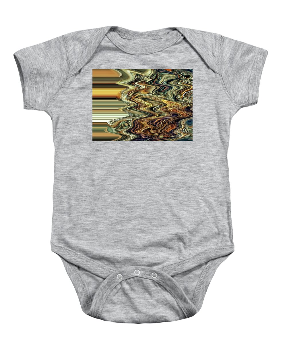 Motion Baby Onesie featuring the digital art Collision X by Jim Fitzpatrick