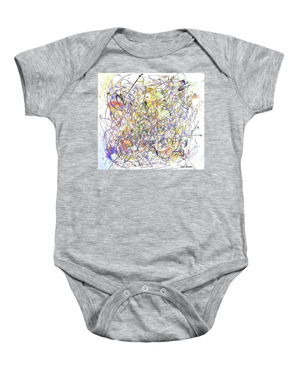Icing Baby Onesie featuring the painting Colorful Blog by Lisa Kaiser