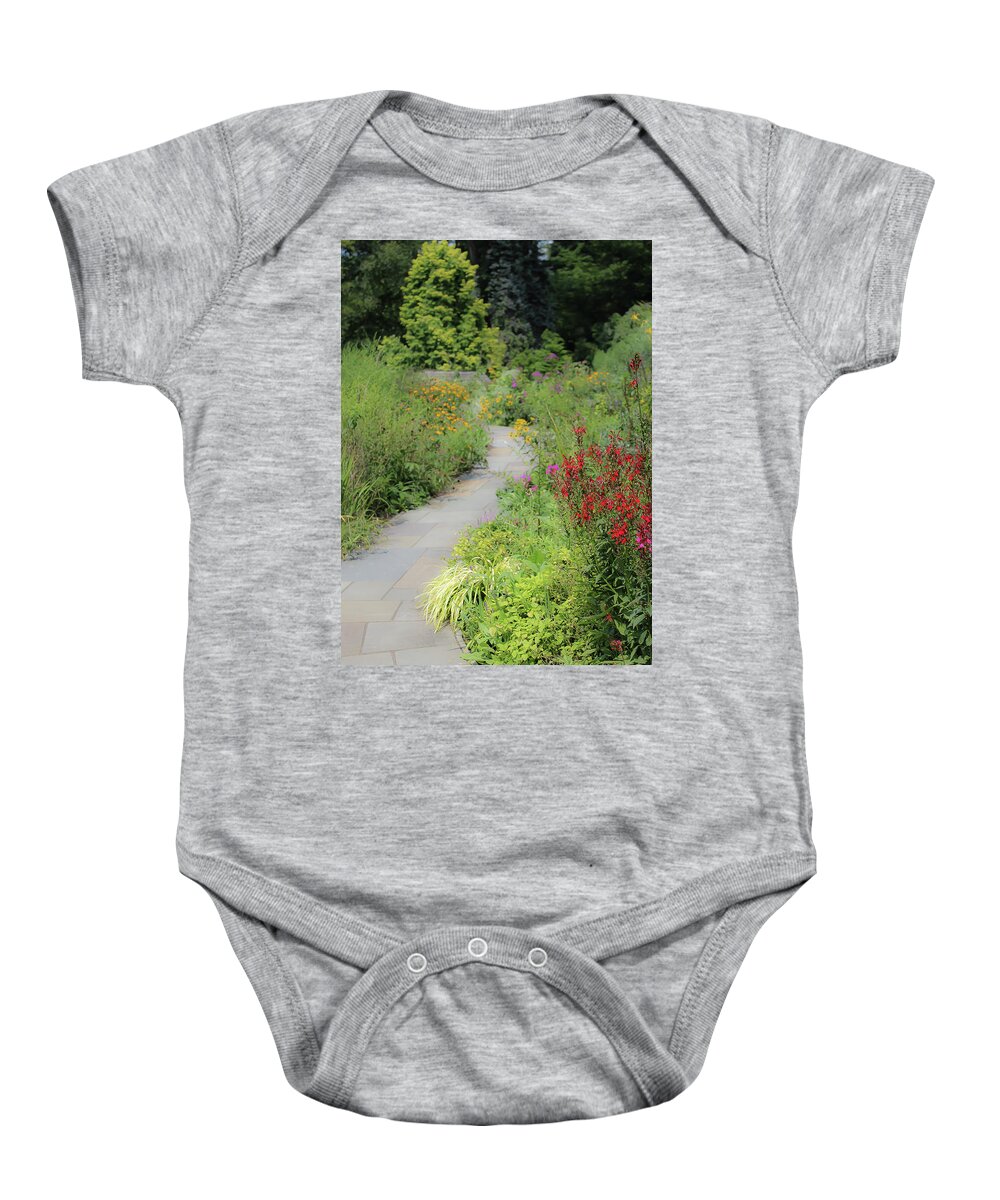  Baby Onesie featuring the photograph Colorful Pathway by Deborah Crew-Johnson