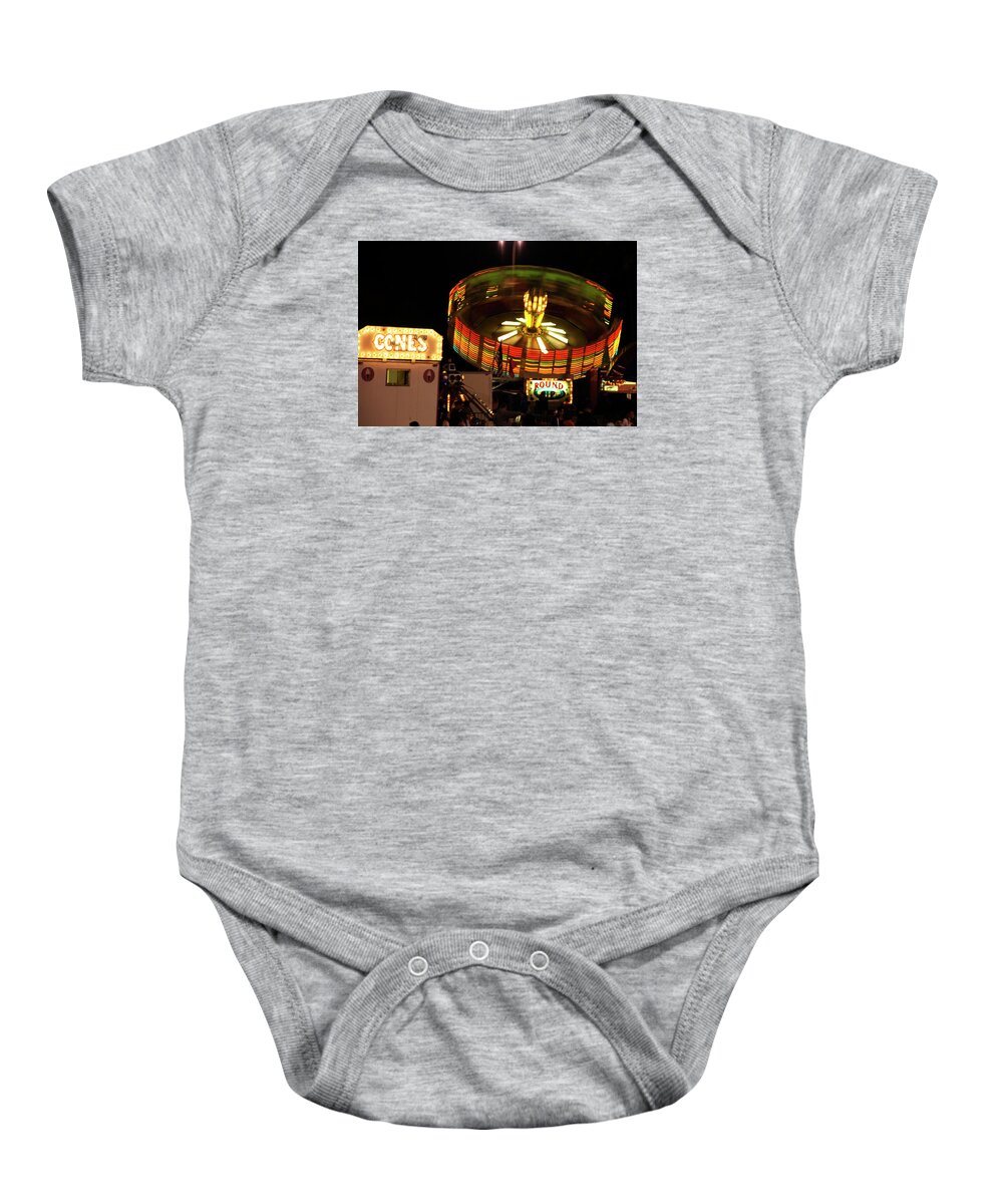 Circle Baby Onesie featuring the photograph Colorful Round Up Wheel by Jose Rojas