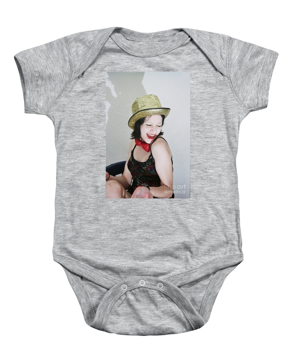 Columbia Baby Onesie featuring the photograph Columbia during a RHPS performance by Ilan Rosen