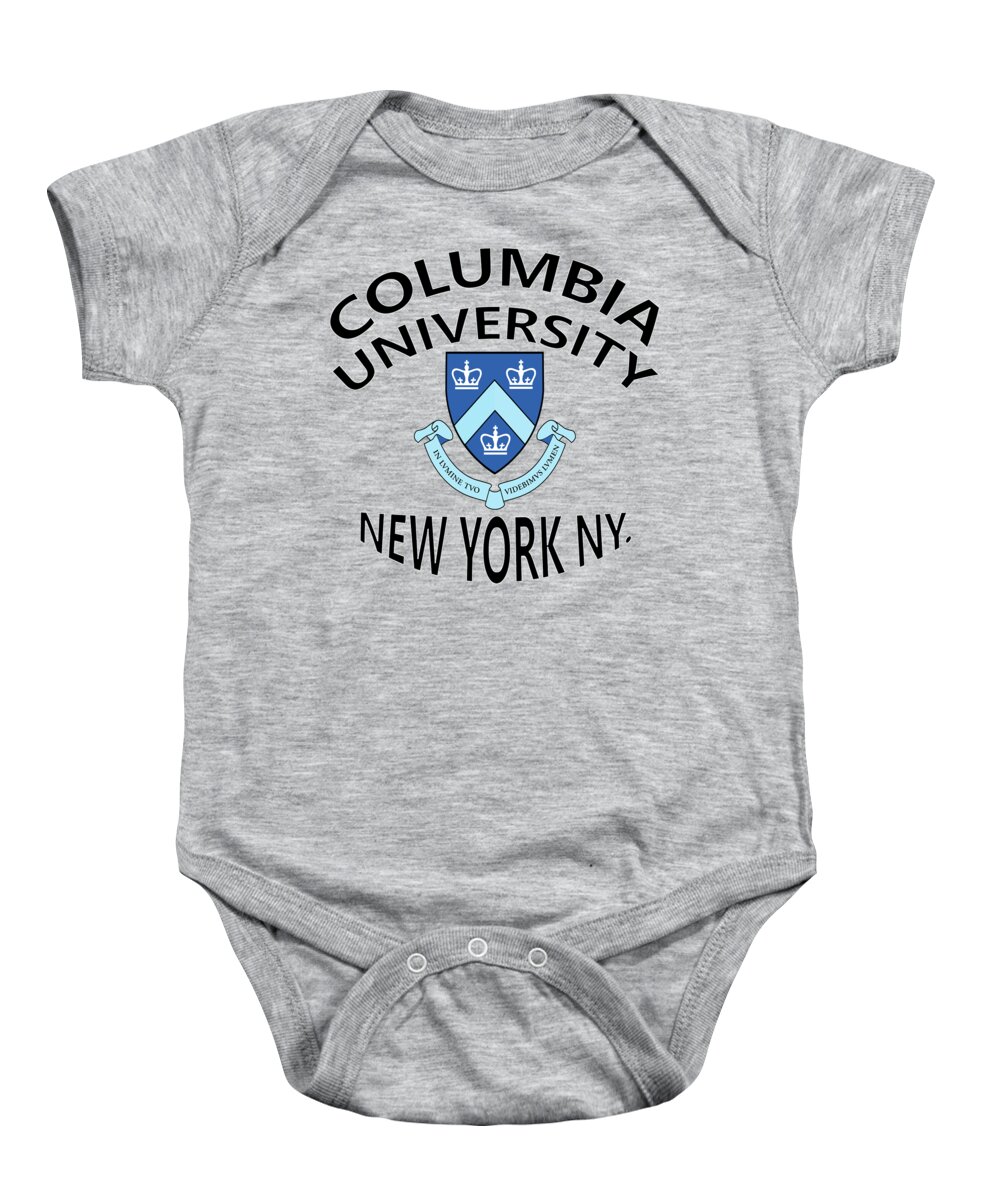 Columbia University Baby Onesie featuring the digital art Columbia University New York NY by Movie Poster Prints