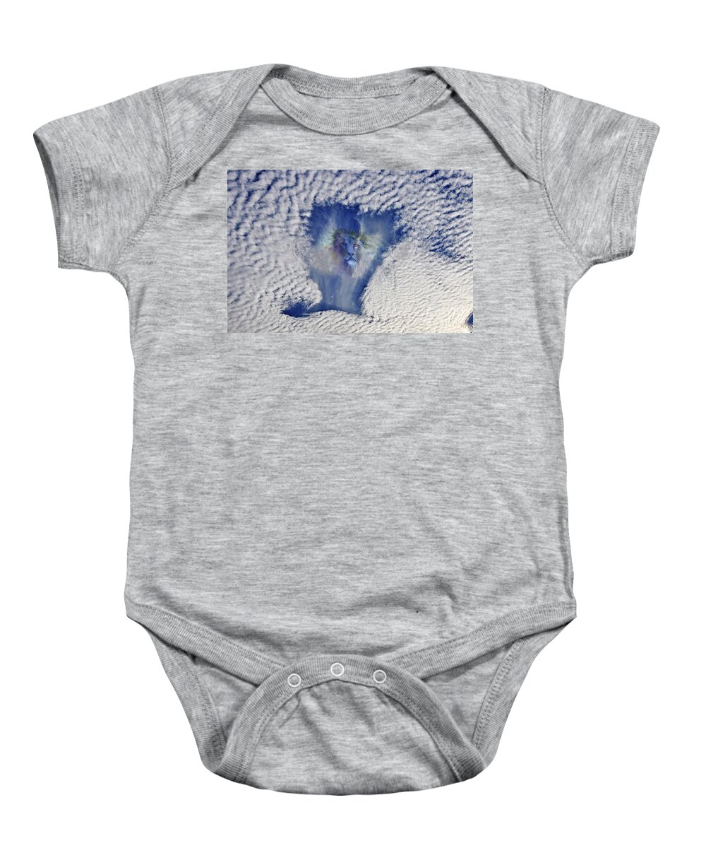 Jesus Baby Onesie featuring the photograph Coming With The Clouds by Lydia Holly