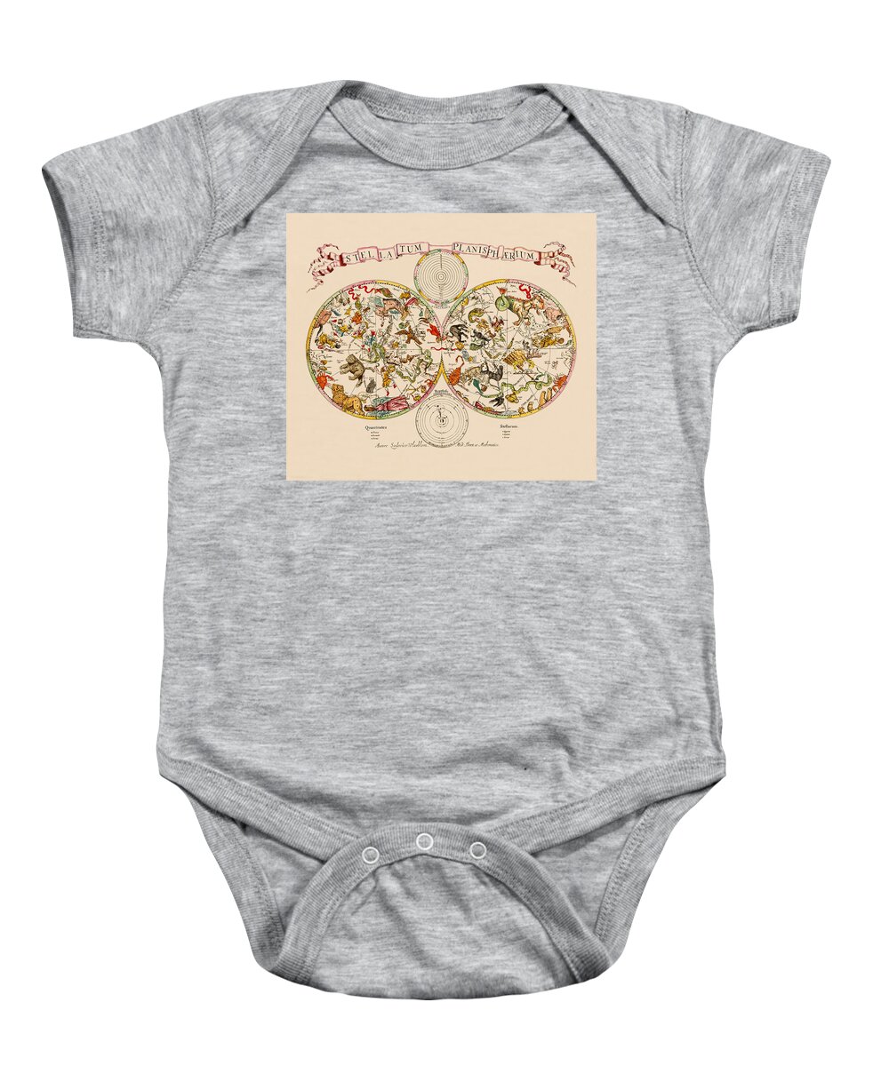 Celestial Baby Onesie featuring the photograph Constellation Chart 1675 by Andrew Fare