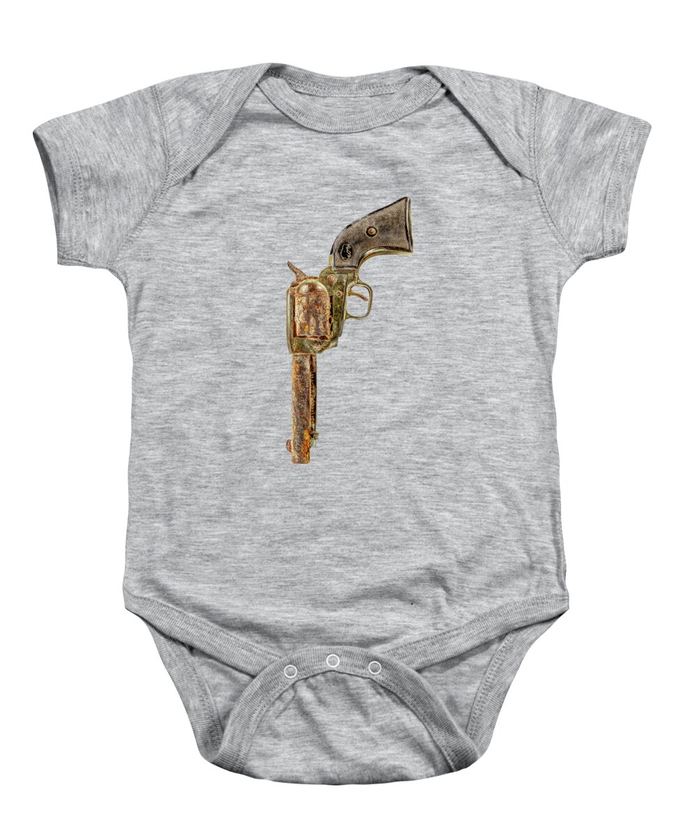 Art Baby Onesie featuring the photograph Corroded Peacemaker by YoPedro