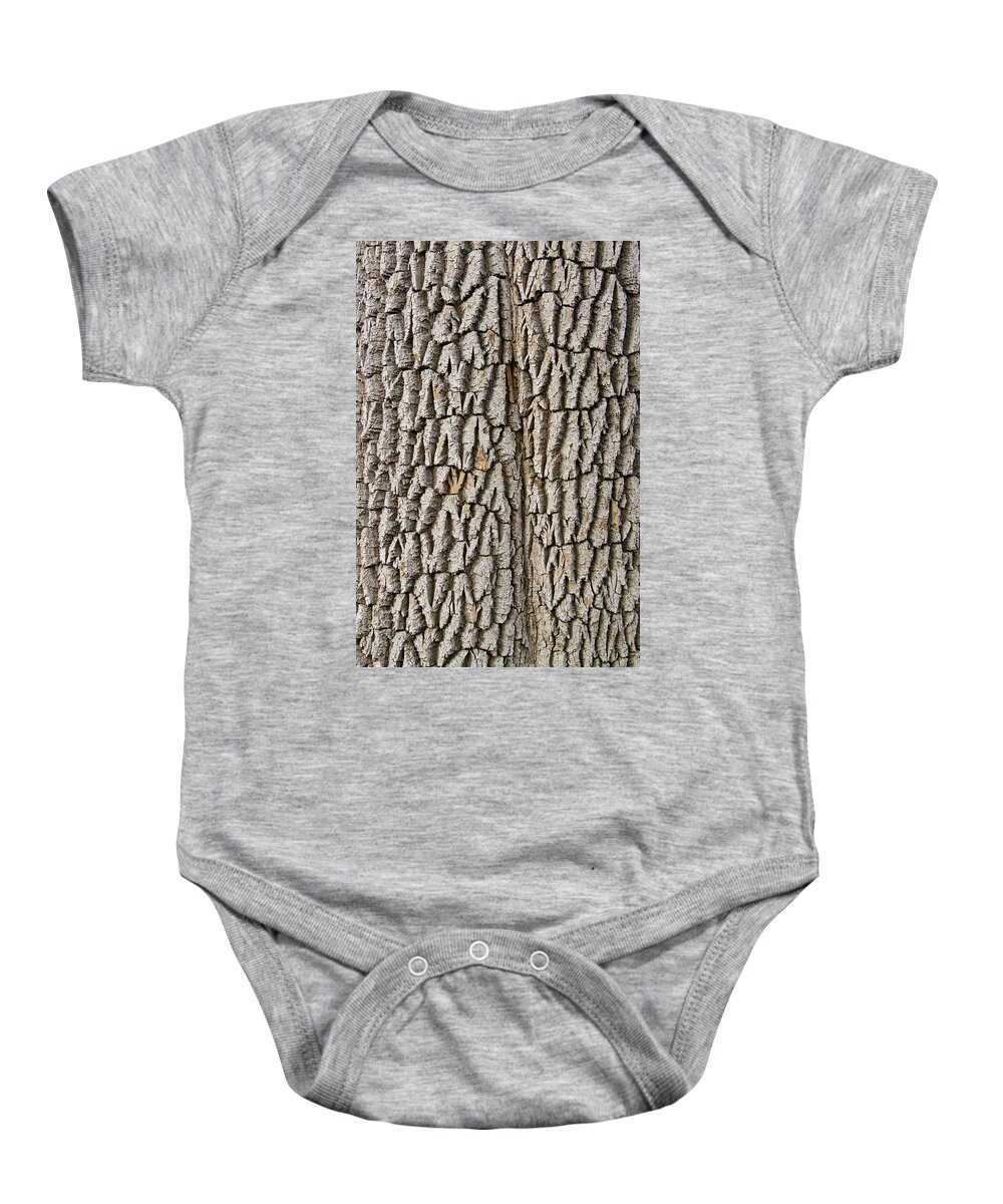 Texture Prints Baby Onesie featuring the photograph Cottonwood Tree Texture Print by James BO Insogna