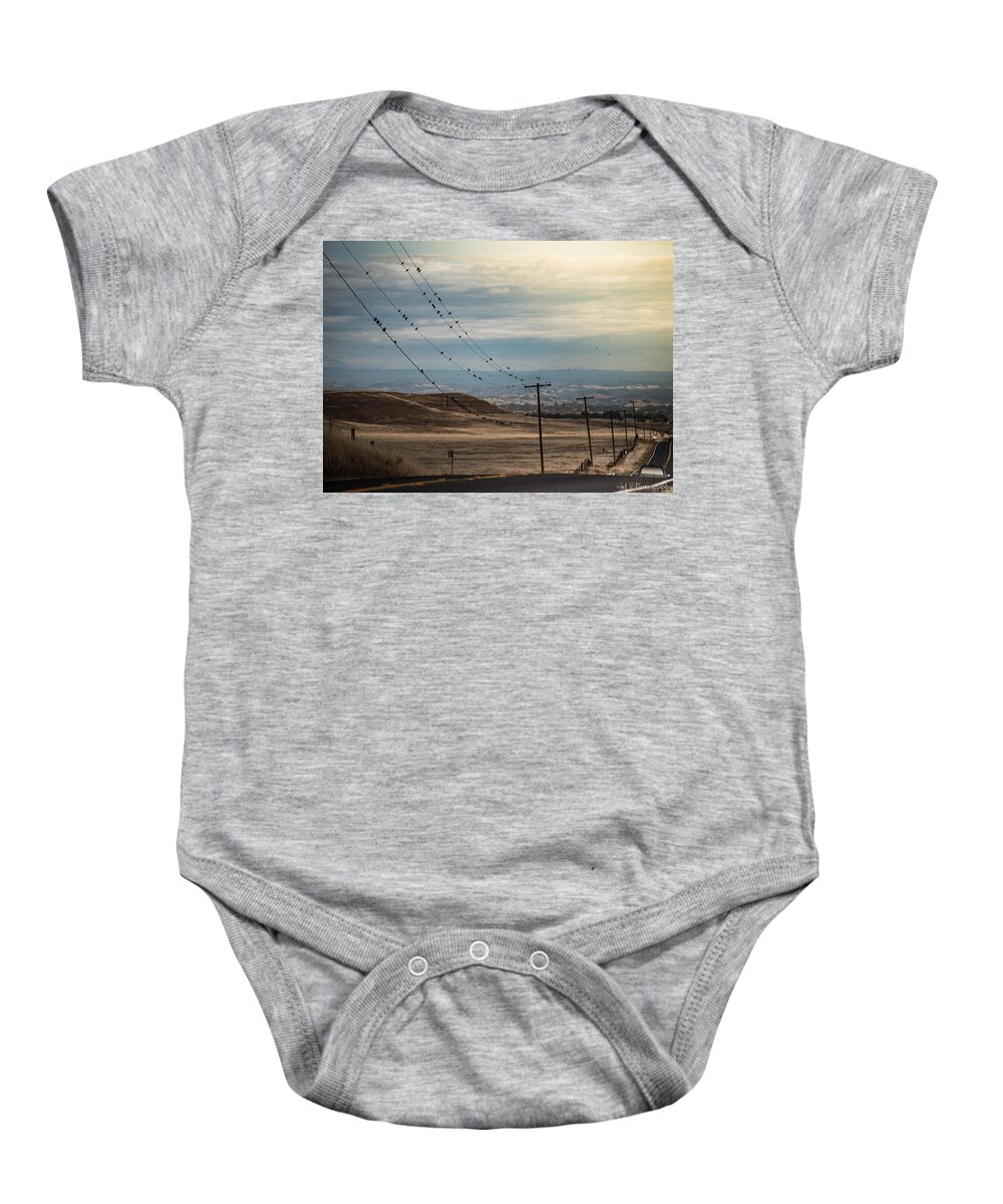 Twin Cities Road Baby Onesie featuring the photograph Country Road by Wendy Carrington
