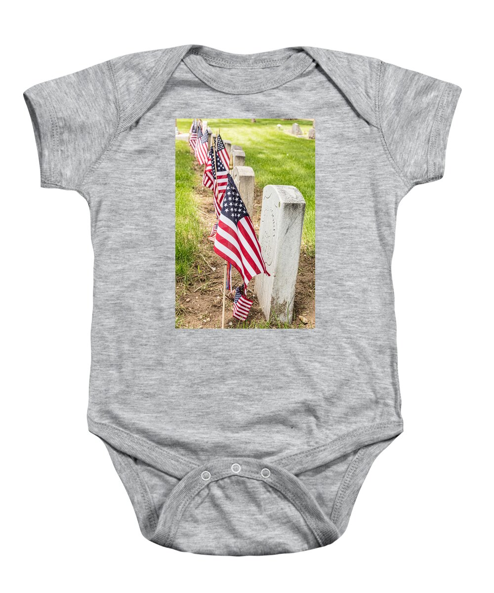 Memorial Baby Onesie featuring the photograph Courage Desire to Live Readiness to Die by James BO Insogna