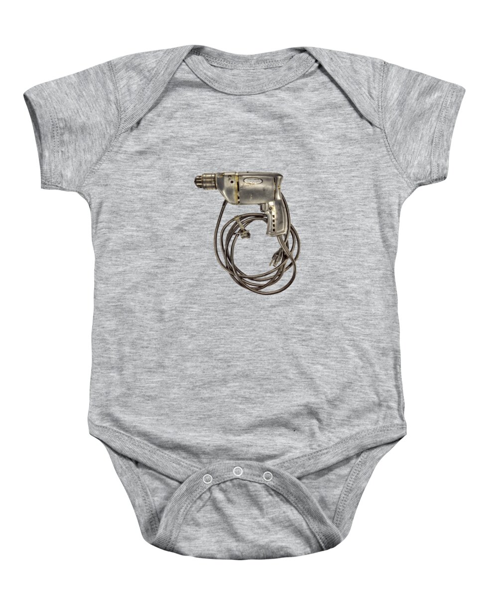 Antique Baby Onesie featuring the photograph Craftsman Drill Motor Left Side by YoPedro