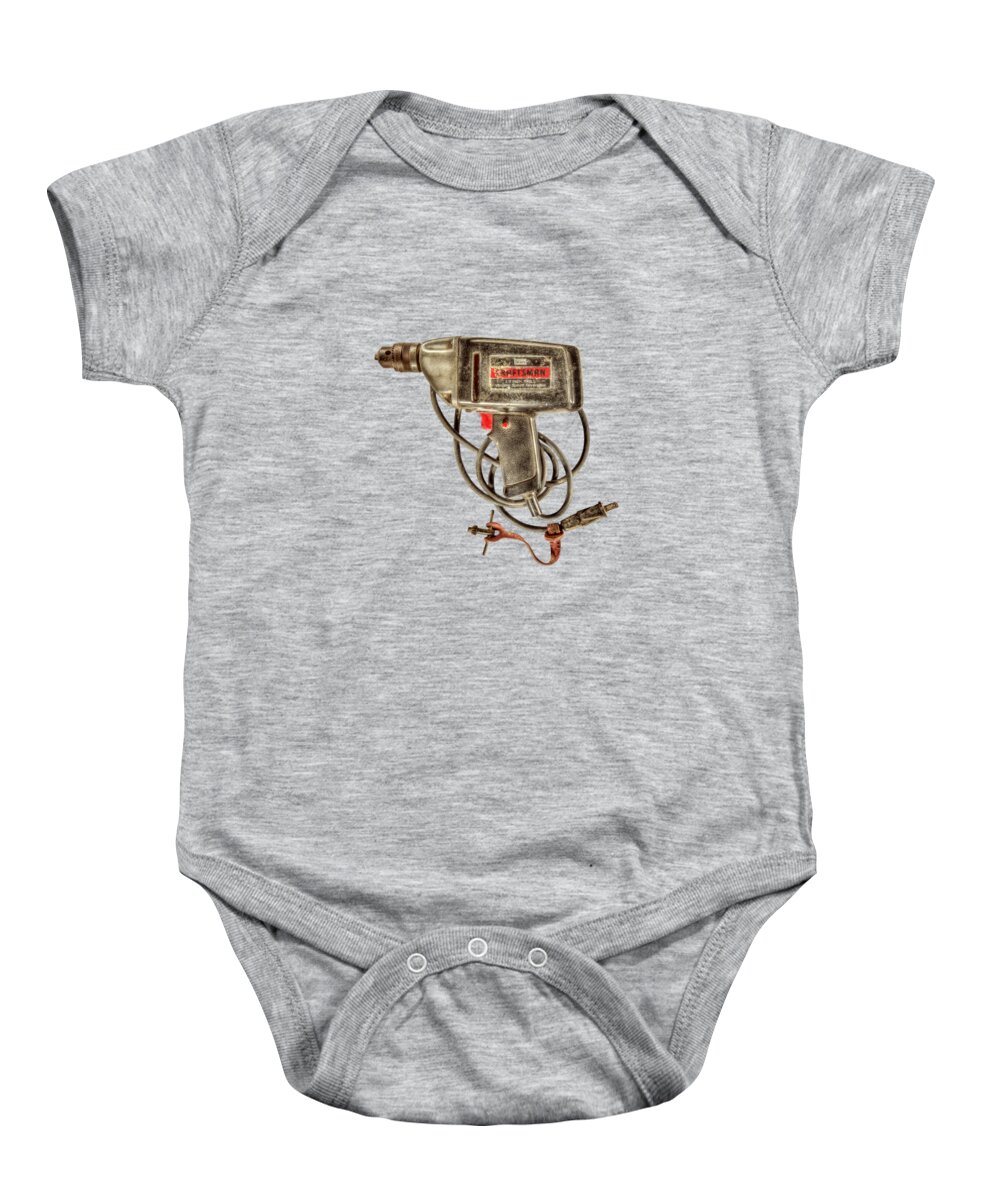 Antique Baby Onesie featuring the photograph Craftsman ELectric Drill Motor by YoPedro