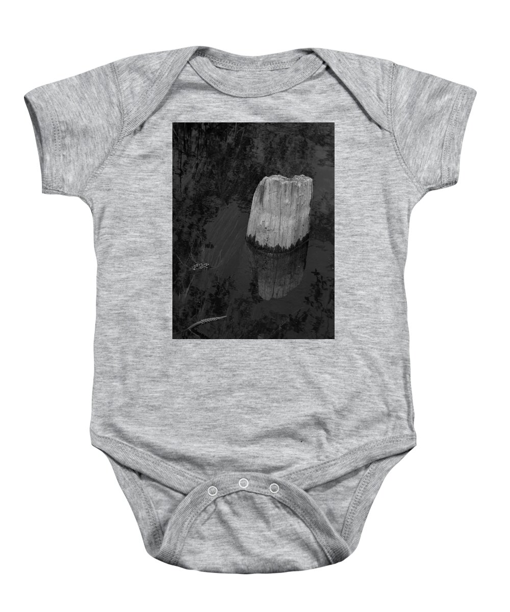 Creekside Post Baby Onesie featuring the painting Creekside Post by Warren Thompson