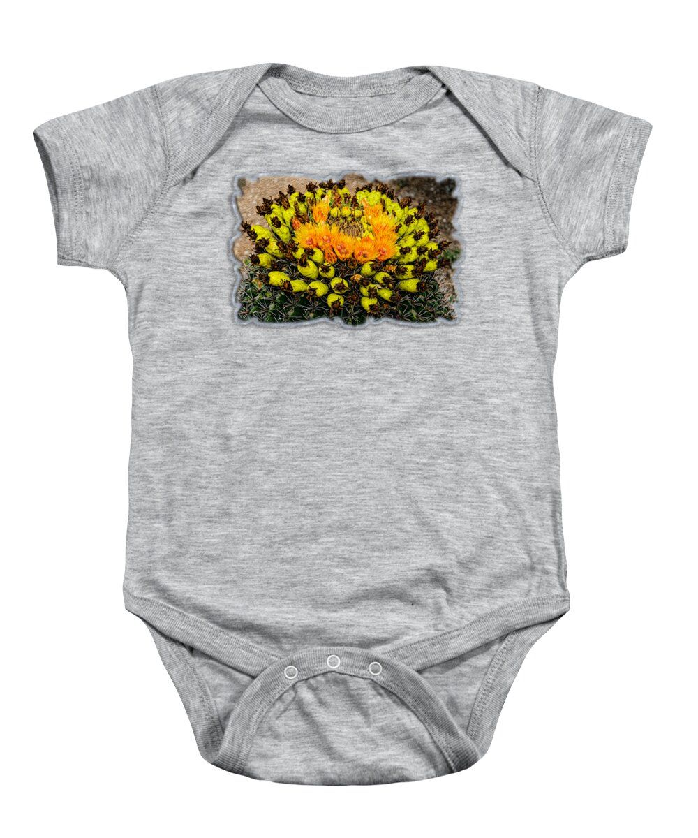 Barrel Cactus Baby Onesie featuring the photograph Crown O Plenty op10 by Mark Myhaver