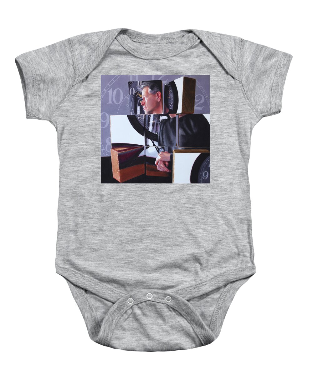 Self Portrait Baby Onesie featuring the painting D I Y by Denny Bond