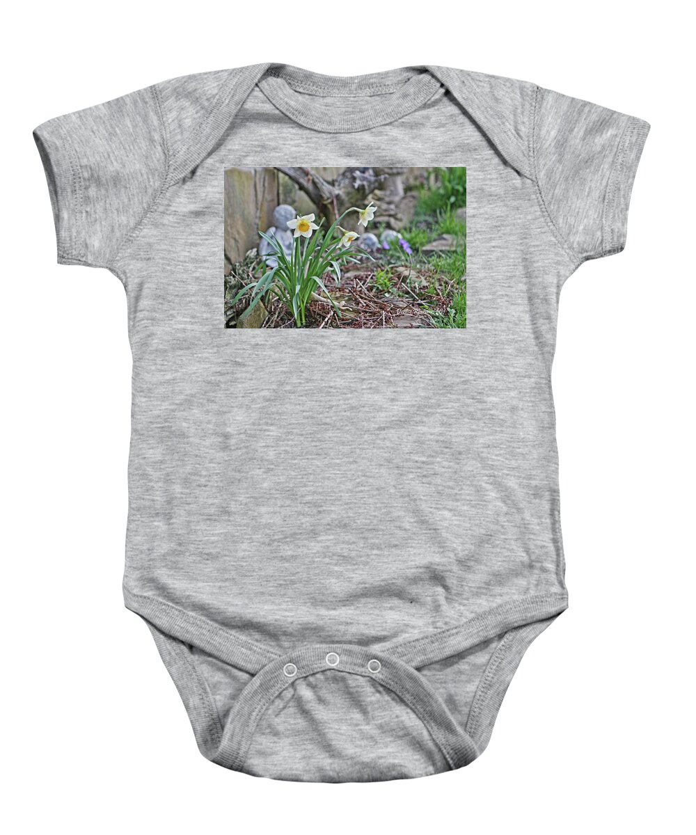 Spring Baby Onesie featuring the photograph Daffodils by Denise Romano