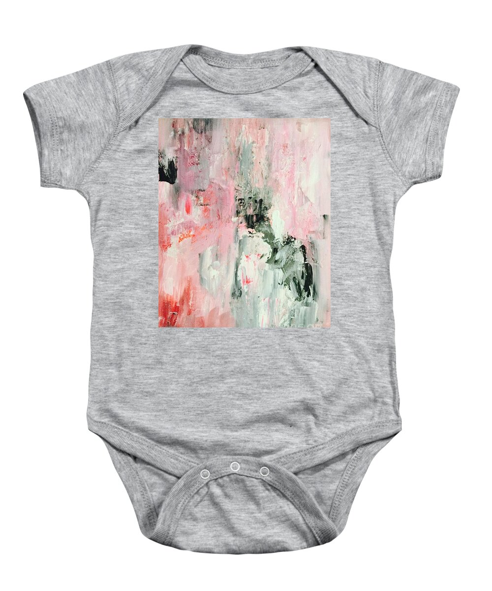 Abstract Baby Onesie featuring the painting Dance Studio by Elle Justine