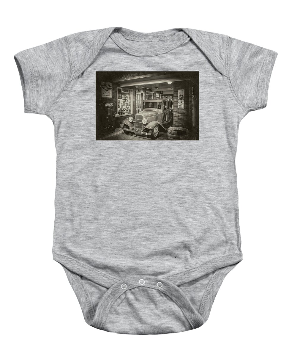 Automotive Baby Onesie featuring the photograph Days Gone Bye by Susan Rissi Tregoning