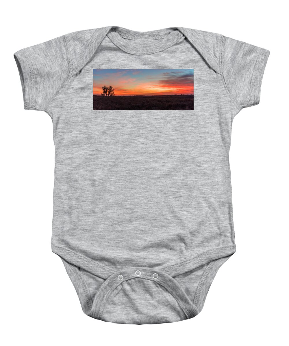 Kansas Baby Onesie featuring the photograph DDP DJD Maxwell Sunset 2898 by David Drew