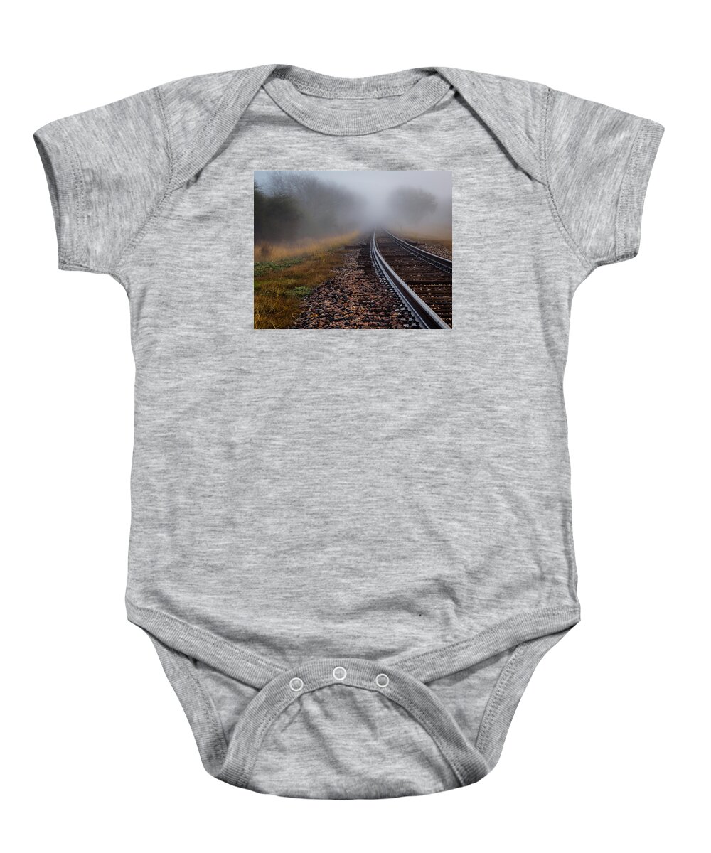 Art Baby Onesie featuring the photograph Destination Unknown by Gary Migues