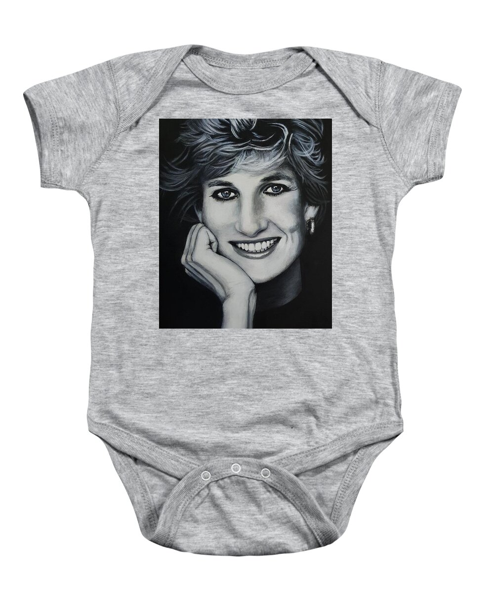 Diana Baby Onesie featuring the painting Diana by Cassy Allsworth