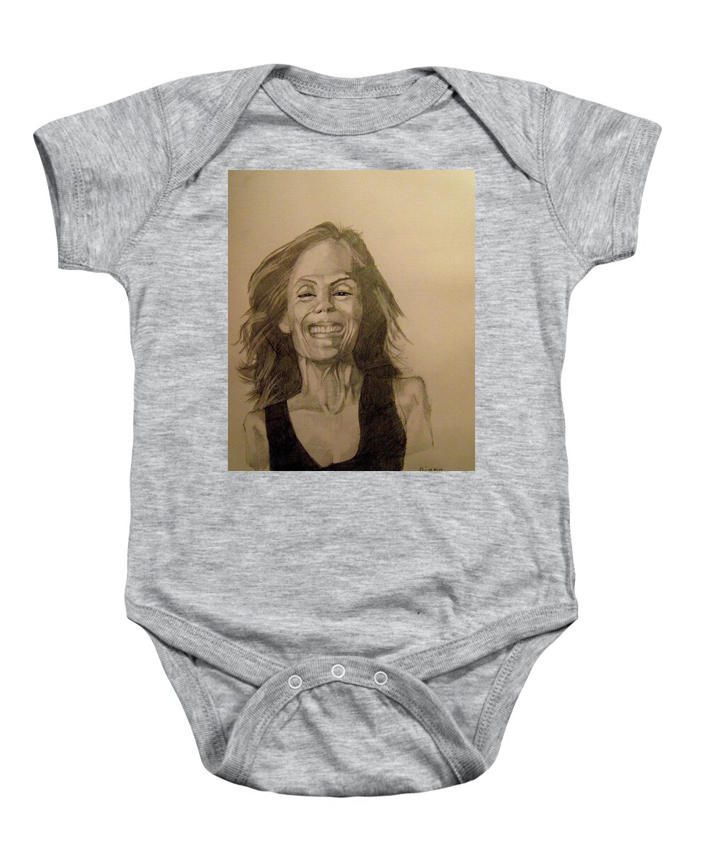Female Baby Onesie featuring the painting Diana by Ray Agius