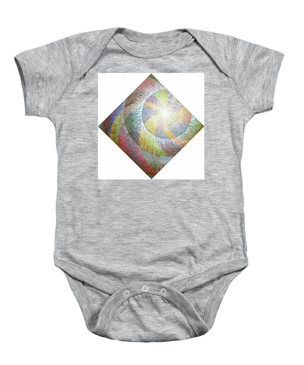 Color Baby Onesie featuring the painting Dipole Number One A by Stephen Mauldin