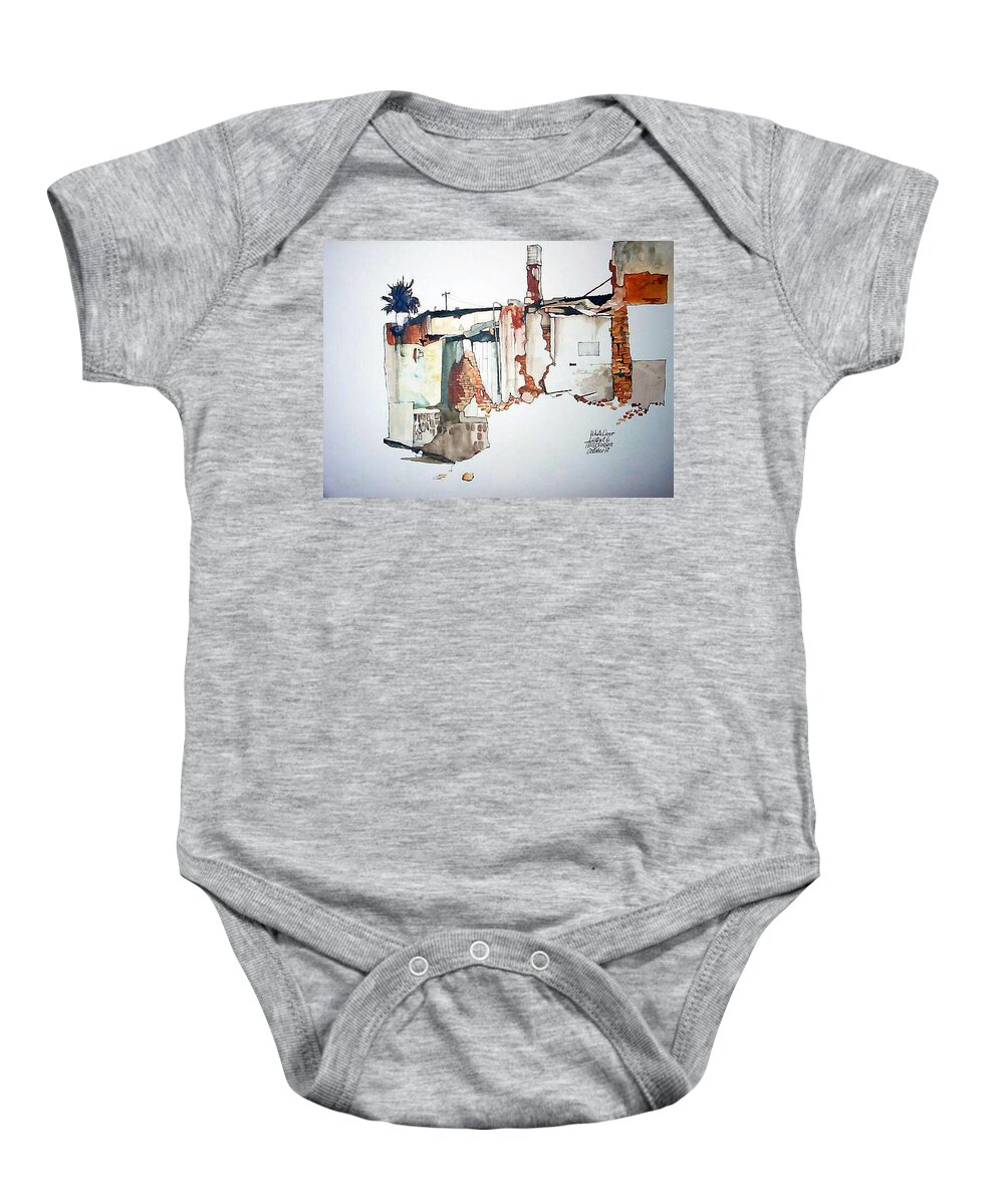 District 6 Baby Onesie featuring the painting District 6 No 3 by Tim Johnson