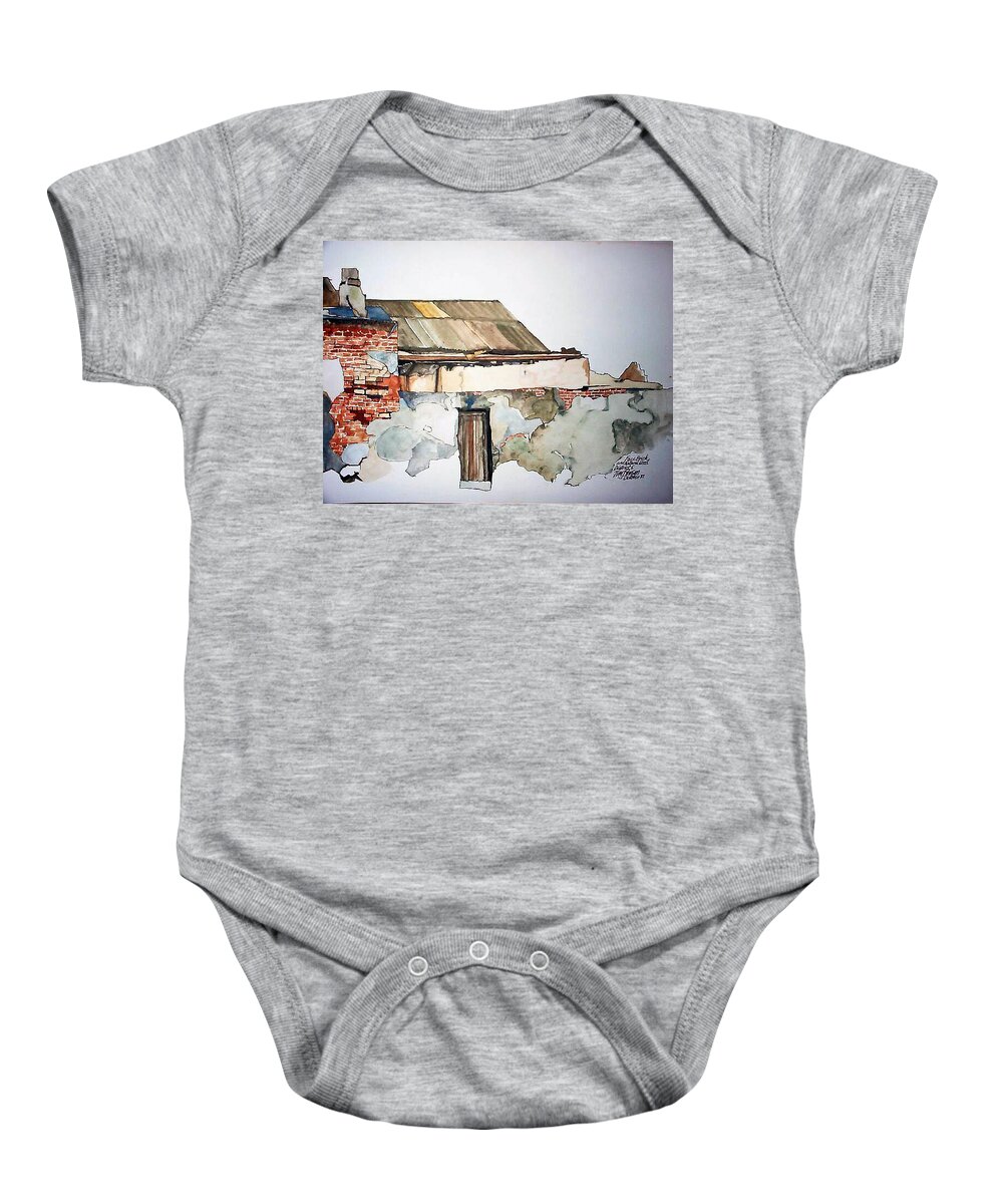 District 6 Baby Onesie featuring the painting District 6 No 4 by Tim Johnson