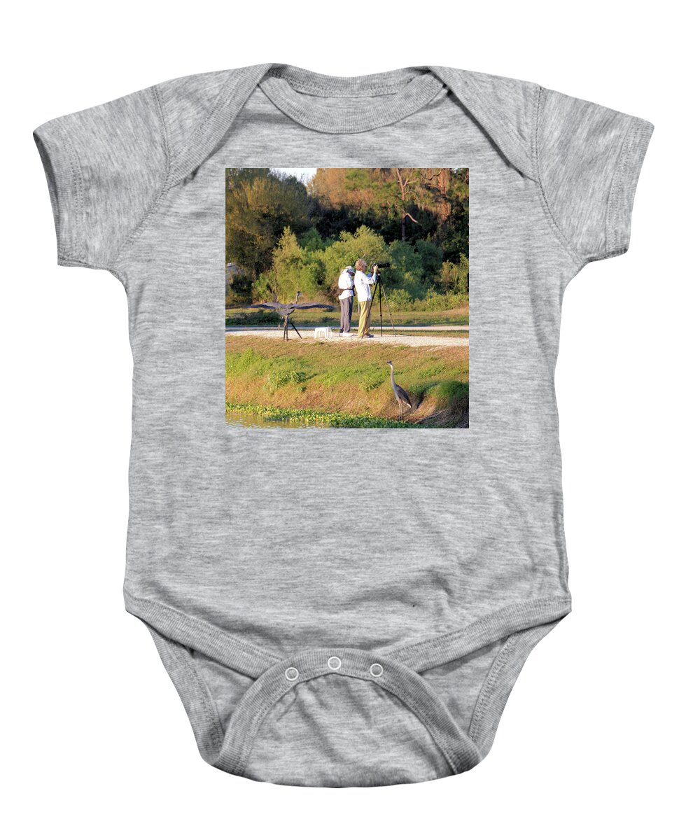 Bird Baby Onesie featuring the photograph Do You See Any Birds? by Rosalie Scanlon