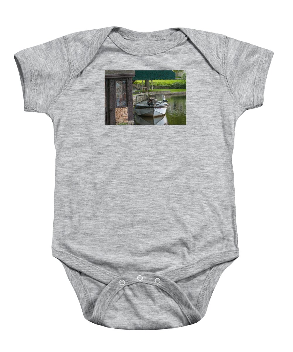 Animal Resting Baby Onesie featuring the photograph Docking mayflies by Brian Green