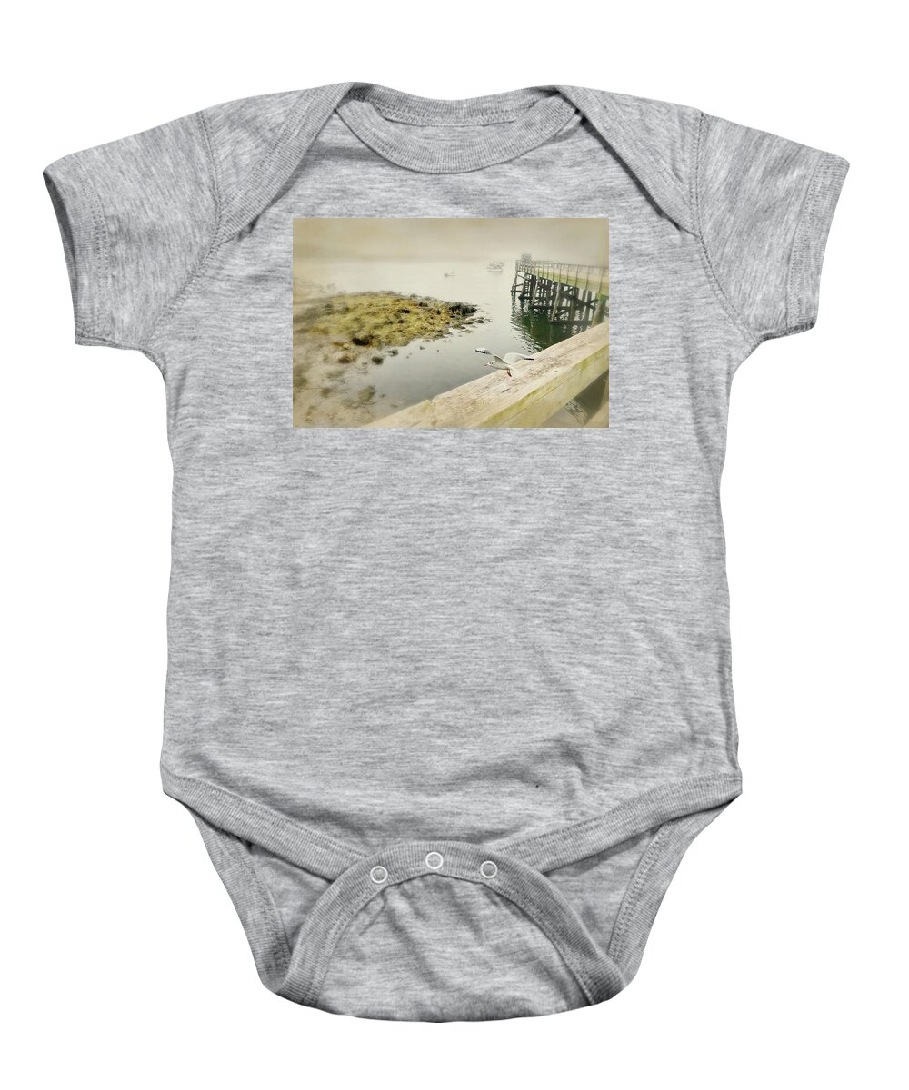 Kennebunkport Maine Baby Onesie featuring the photograph Dockside by Diana Angstadt