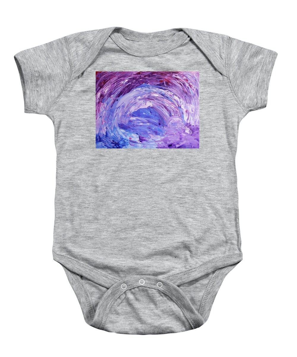 Fusionart Baby Onesie featuring the painting Dolphin by Ralph White