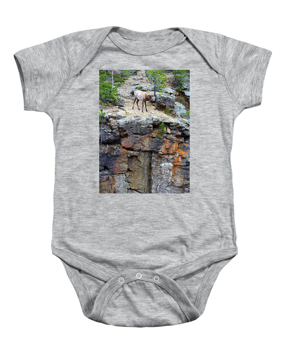Cliff Baby Onesie featuring the photograph Don't Jump by Shane Bechler