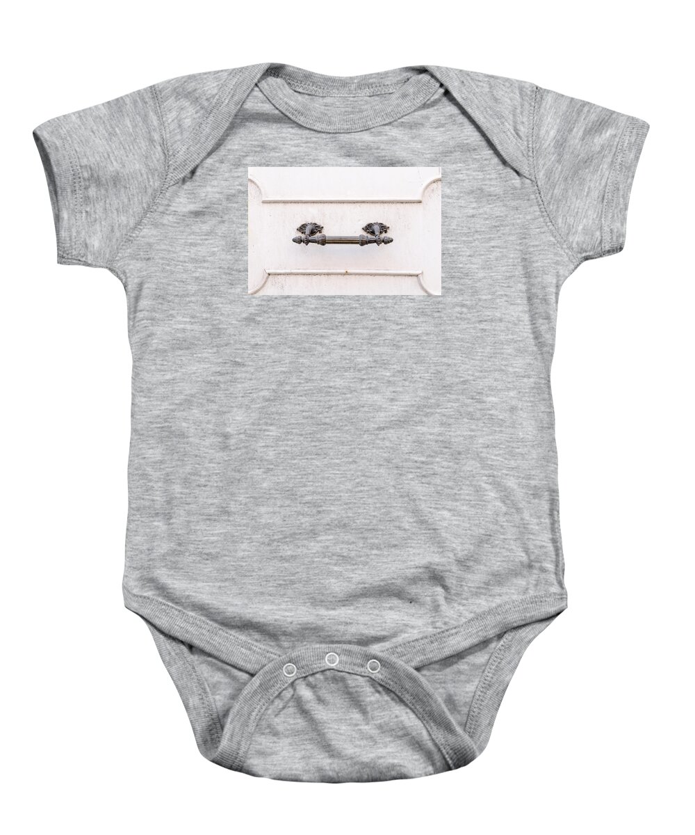 Ancient Baby Onesie featuring the photograph Door Knobs of the world 26 by Sotiris Filippou