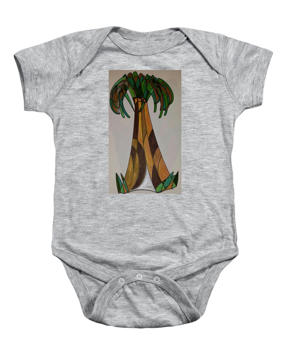 Geometric Art Baby Onesie featuring the glass art Dream 16  by S S-ray