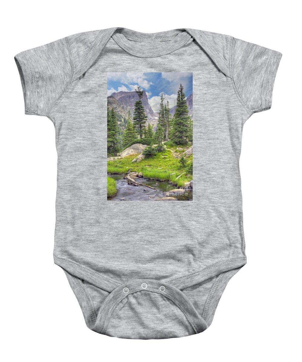Boulders Baby Onesie featuring the photograph Dream Lake by Juli Scalzi