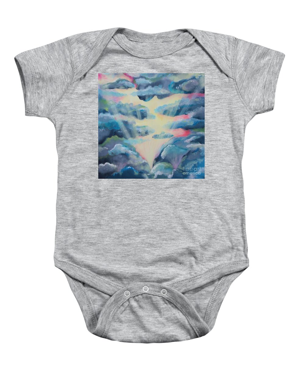 Abstract Baby Onesie featuring the painting Dream by Stacey Zimmerman
