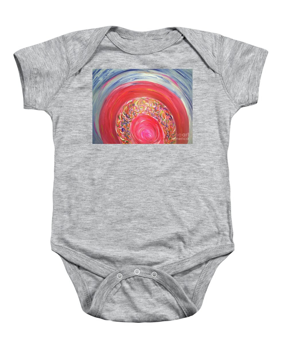 This Is An Acrylic Painting On Canvas. Baby Onesie featuring the painting Dreaming in Color by Sarahleah Hankes