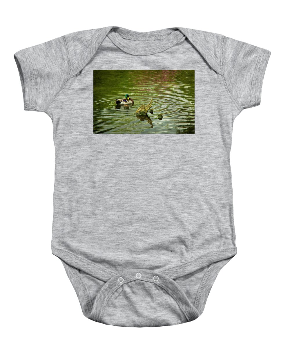 Photography Baby Onesie featuring the photograph Ducks Life by Steven Clark
