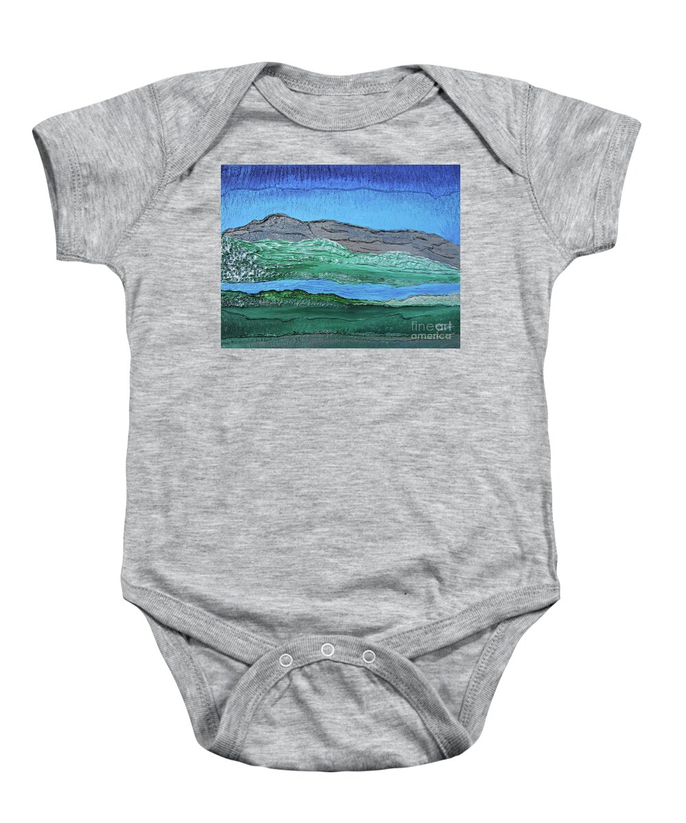 Earth Baby Onesie featuring the painting Earth Art 4 by Pietra Castellani