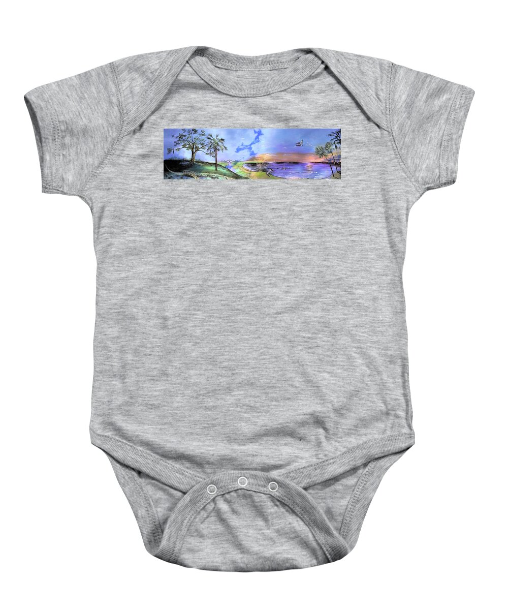  Baby Onesie featuring the painting East Cooper by Virginia Bond
