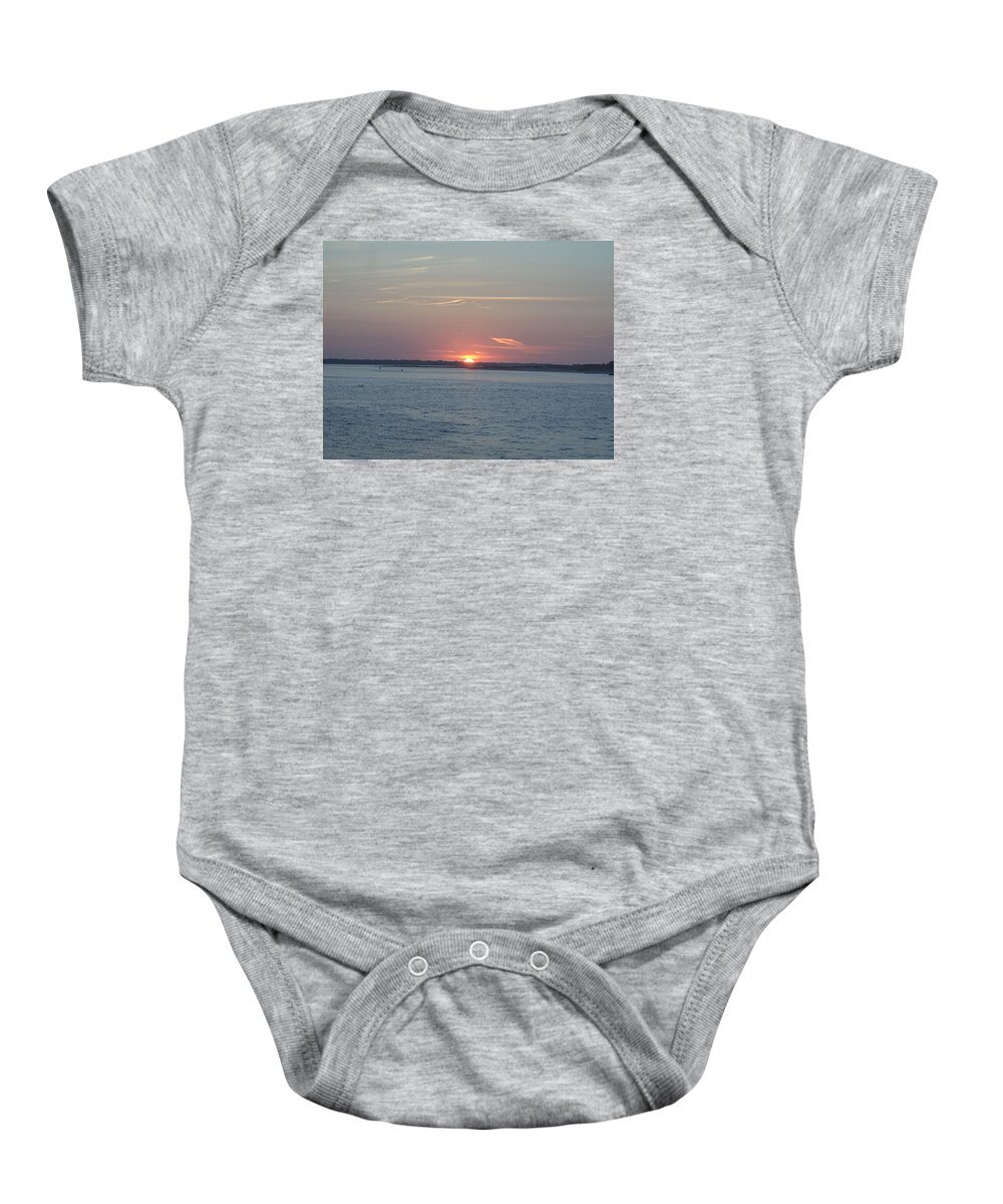 Sunrise Baby Onesie featuring the photograph East Cut by Newwwman